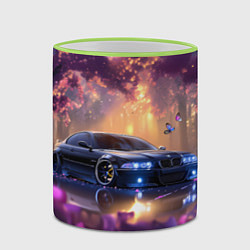 Кружка 3D БМВ Японская природа, цвет: 3D-светло-зеленый кант — фото 2