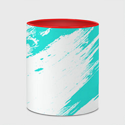 Кружка 3D Color white light blue, цвет: 3D-белый + красный — фото 2