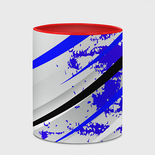 Кружка цветная Color white blue / 3D-Белый + красный – фото 2
