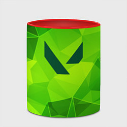 Кружка 3D Valorant green poly, цвет: 3D-белый + красный — фото 2