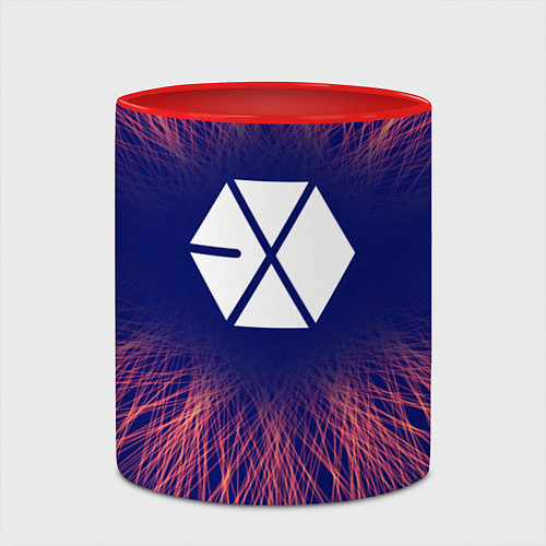 Кружка цветная Exo red energy / 3D-Белый + красный – фото 2