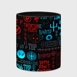 Кружка 3D Twenty one pilots rock pattern, цвет: 3D-белый + черный — фото 2
