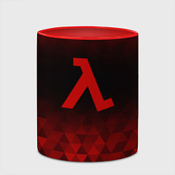Кружка 3D Half-Life red poly, цвет: 3D-белый + красный — фото 2
