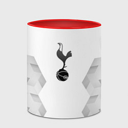 Кружка 3D Tottenham white poly, цвет: 3D-белый + красный — фото 2