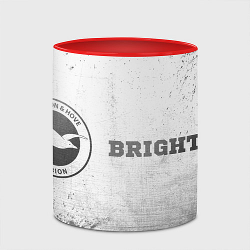 Кружка цветная Brighton - white gradient по-горизонтали / 3D-Белый + красный – фото 2