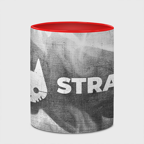 Кружка цветная Stray - grey gradient по-горизонтали / 3D-Белый + красный – фото 2
