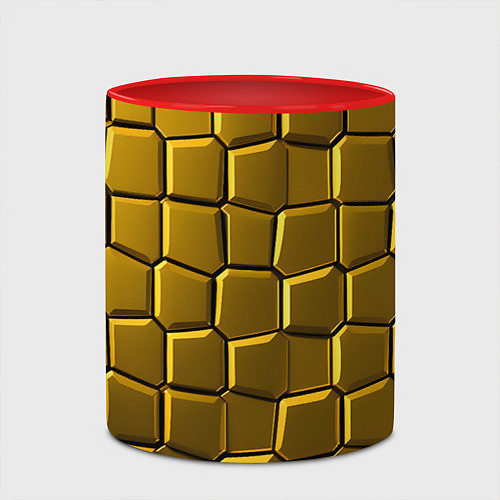 Кружка цветная Золотые слитки / 3D-Белый + красный – фото 2