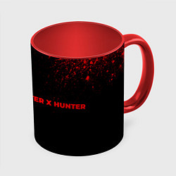 Кружка 3D Hunter x Hunter - red gradient по-горизонтали, цвет: 3D-белый + красный