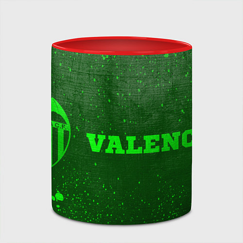 Кружка цветная Valencia - green gradient по-горизонтали / 3D-Белый + красный – фото 2