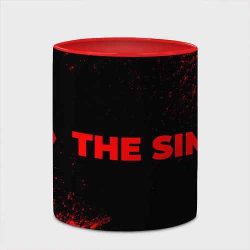 Кружка цветная The Sims - red gradient по-горизонтали / 3D-Белый + красный – фото 2