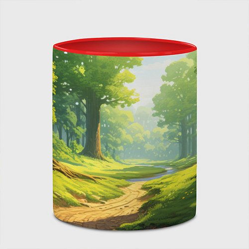 Кружка цветная Fabulous forest / 3D-Белый + красный – фото 2