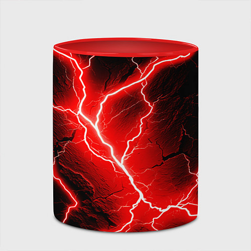 Кружка цветная Lightning / 3D-Белый + красный – фото 2