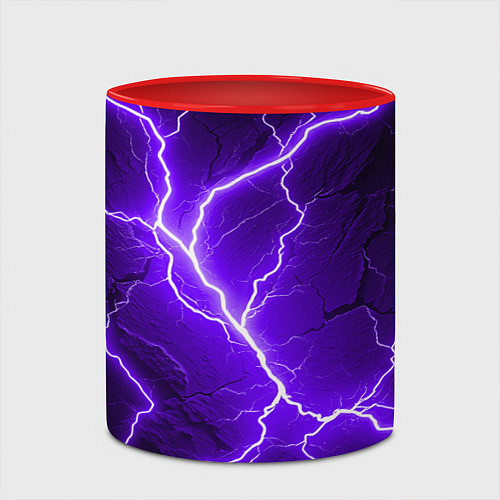 Кружка цветная Color purple black / 3D-Белый + красный – фото 2