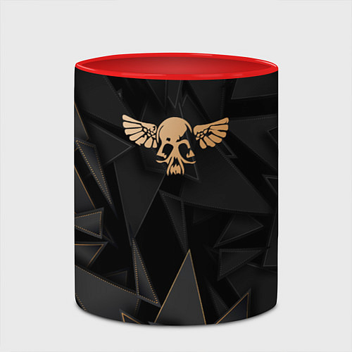 Кружка цветная Nazareth golden poly / 3D-Белый + красный – фото 2