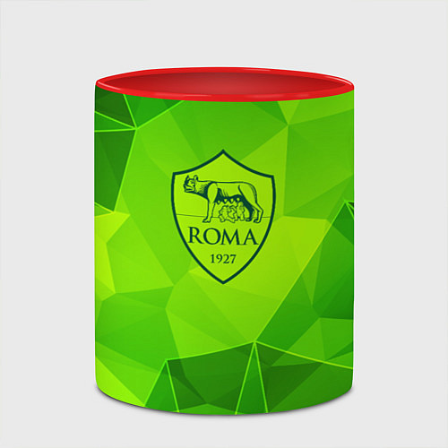 Кружка цветная Roma green poly / 3D-Белый + красный – фото 2