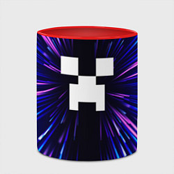 Кружка 3D Minecraft neon energy, цвет: 3D-белый + красный — фото 2
