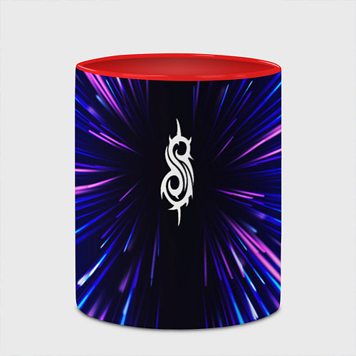 Кружка цветная Slipknot neon energy / 3D-Белый + красный – фото 2