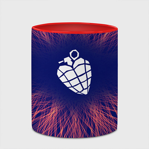Кружка цветная Green Day red energy / 3D-Белый + красный – фото 2
