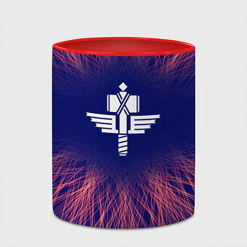 Кружка цветная Manowar red energy / 3D-Белый + красный – фото 2