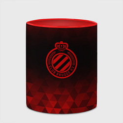 Кружка 3D Club Brugge red poly, цвет: 3D-белый + красный — фото 2