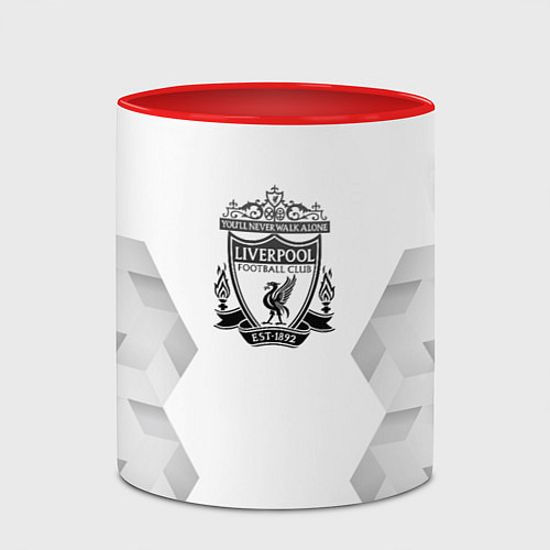 Кружка цветная Liverpool white poly / 3D-Белый + красный – фото 2