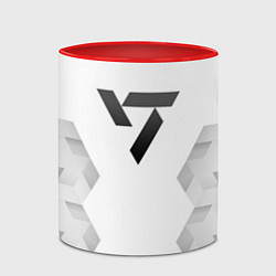 Кружка 3D Seventeen white poly, цвет: 3D-белый + красный — фото 2