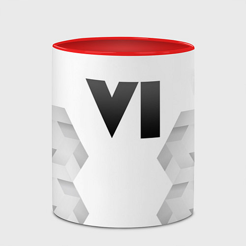 Кружка цветная GTA 6 white poly / 3D-Белый + красный – фото 2