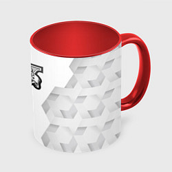 Кружка 3D GTA white poly, цвет: 3D-белый + красный