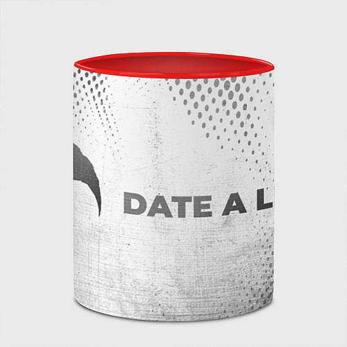 Кружка цветная Date A Live - white gradient по-горизонтали / 3D-Белый + красный – фото 2