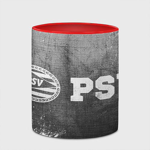 Кружка цветная PSV - grey gradient по-горизонтали / 3D-Белый + красный – фото 2