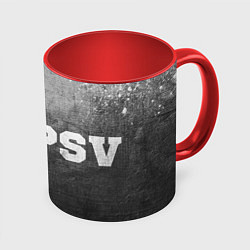 Кружка 3D PSV - grey gradient по-горизонтали, цвет: 3D-белый + красный