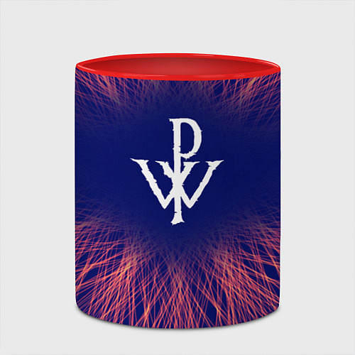 Кружка цветная Powerwolf red energy / 3D-Белый + красный – фото 2