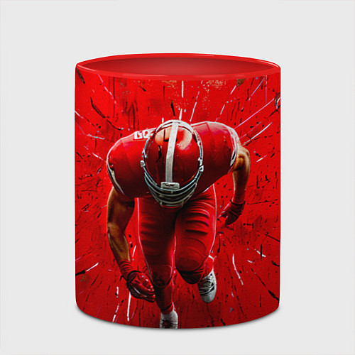 Кружка цветная Раннинбек на красном / 3D-Белый + красный – фото 2