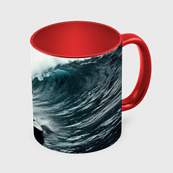 Кружка цветная Сапсёрфер в волне