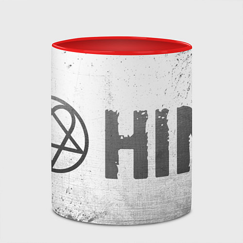 Кружка цветная HIM - white gradient по-горизонтали / 3D-Белый + красный – фото 2