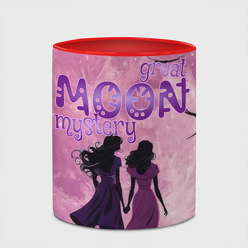 Кружка цветная Great moon mystery / 3D-Белый + красный – фото 2