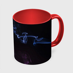 Кружка 3D Color black blue pink, цвет: 3D-белый + красный