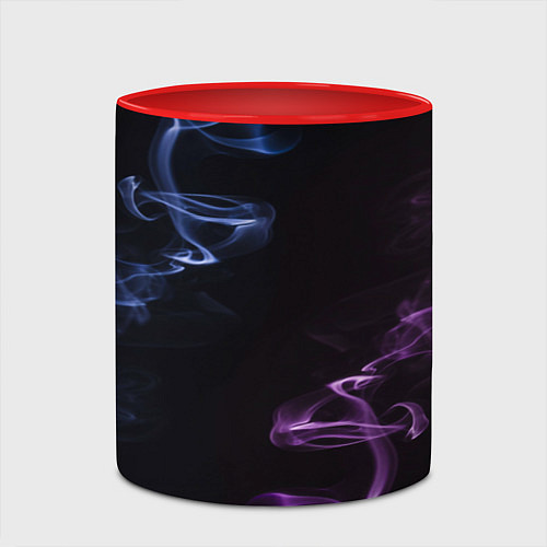 Кружка цветная Color black blue pink / 3D-Белый + красный – фото 2