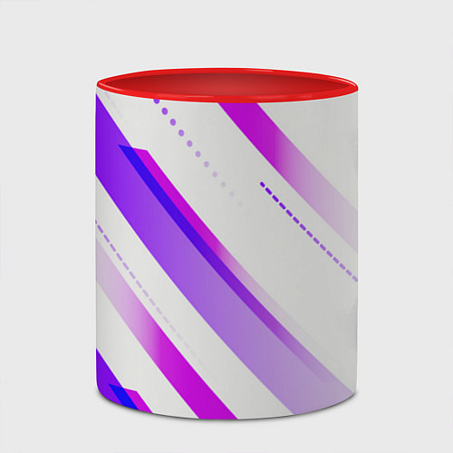 Кружка цветная Color white pink / 3D-Белый + красный – фото 2