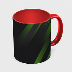 Кружка 3D Color black green, цвет: 3D-белый + красный