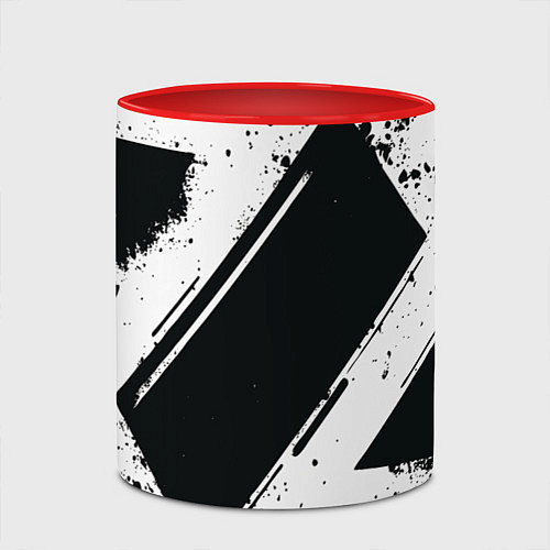 Кружка цветная Color black white / 3D-Белый + красный – фото 2