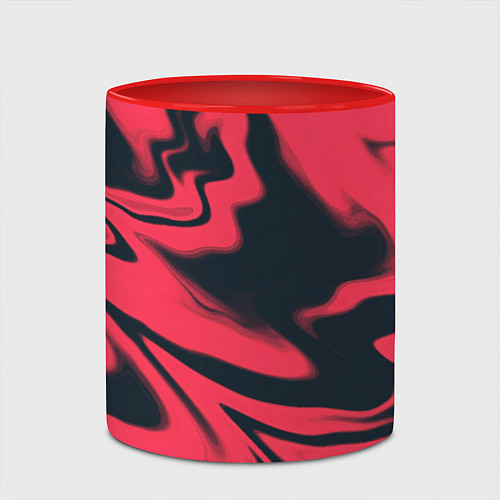 Кружка цветная Color black red / 3D-Белый + красный – фото 2