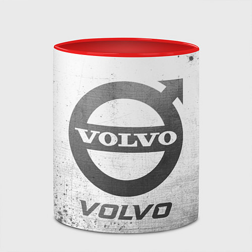 Кружка цветная Volvo - white gradient / 3D-Белый + красный – фото 2