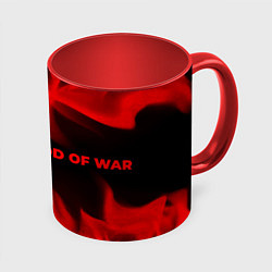 Кружка 3D God of War - red gradient по-горизонтали, цвет: 3D-белый + красный