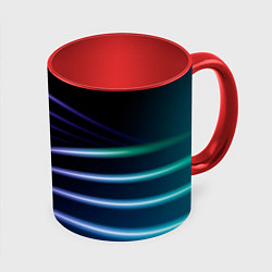 Кружка 3D Color black blue, цвет: 3D-белый + красный