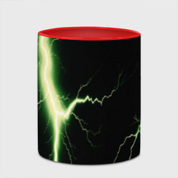 Кружка 3D Lightning yellow текстура, цвет: 3D-белый + красный — фото 2