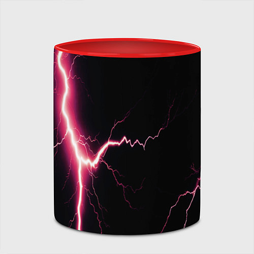 Кружка цветная Lightning pink / 3D-Белый + красный – фото 2