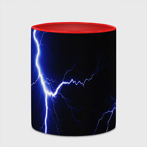 Кружка цветная Lightning blue / 3D-Белый + красный – фото 2