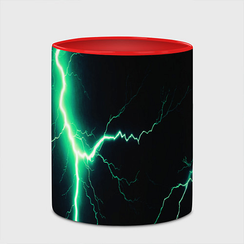 Кружка цветная Lightning turquoise / 3D-Белый + красный – фото 2
