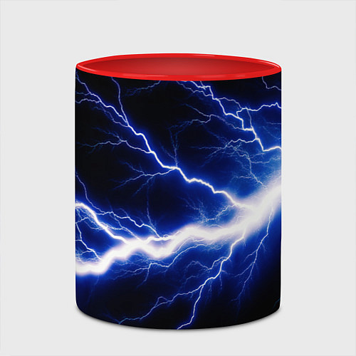 Кружка цветная Lightning blue / 3D-Белый + красный – фото 2